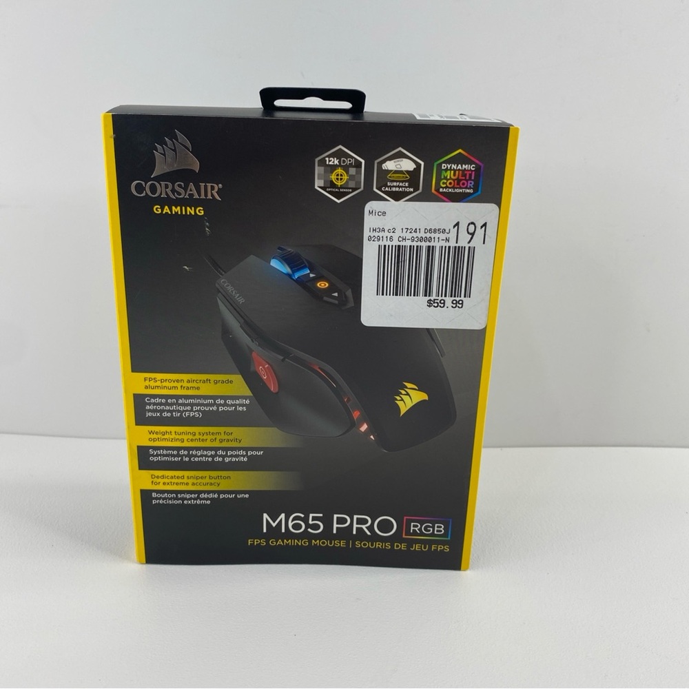 Corsair M65 PRO RGB FPS Optical Gaming Mouse - Black